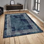 Conceptum Els2150 - Dark Blue Alfombra de Pasillo de Terciopelo 100x200 cm